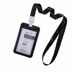 ID tag di lavoro per autorizzazione Caso Pass Bus Bus Work Card Copertura Copertura Busin Card Cink Strap Stilde Card Porta della scheda Silde con cordino X1UZ#