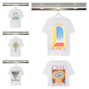 casa blanca t shirt designer t shirt casablanca hiphop överdimensionerade korta ärmar herrar avslappnad andningsbar lyxkläder från vit skjorta mens xy18