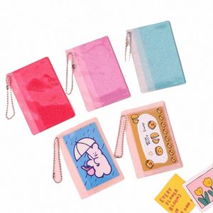 1pc Fi Girls Card Wallet PVC Transparent Waterproof Small Coin Purse Credit Busin ID Card Holder Pouch for Boys Gift H1iV#