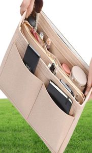 Popular Women039s Makeup Organizer Felt Cloth Insert Bag Multifunctional Travel Cosmetic Bag Girl Storage Toiletry Liner B7505497