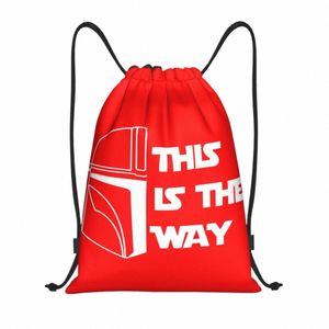 programa de TV Drawstring Bag Men Women Women Dobrable Sports Gym Sackpack Esta é a maneira como as mochilas de armazenamento de lojas 65LG#