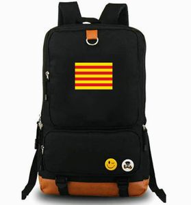 Catalan Backpack Catalunya Design Daypack Catalana Banner Sagão Lapto de Lapão Escolar Rucksack Sport School School Day Pack2423468