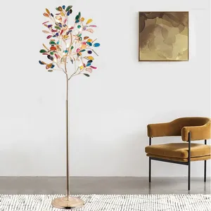 Floor Lamps Nordic Luxury Colorful Agate Lamp Living Room Creative Tree Shaped Standing Vertical Table Sofa