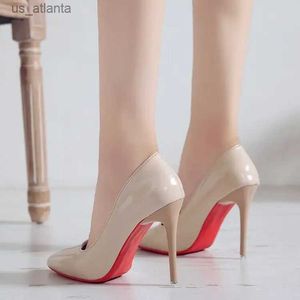 Dress Shoes Plus Size Women Pointed Toe Pumps Patent Leather High Heels Wedding Heeled Zapatos Mujer Womens H240416 XJJQ