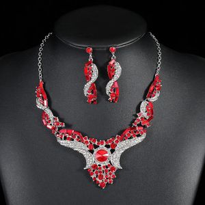 Necklace di strass musulmano set di gioielli romantici set di donne di lusso da donna banchetto Dubai festeggiate 240410