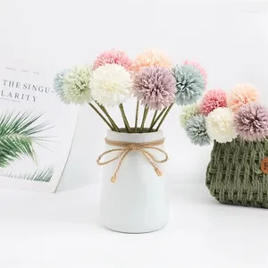 Decorative Flowers Wedding Decoration Craft Vases Flower Hydrangea Artificial Bouquet Boho Home Bedroom Decor Arrangement Accessories 3/6Pc