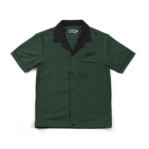 Herren -Casual -Shirts Herren -Bowling -Hemd Kurzärmel Lose kubanischer Kragen coole Bluse Japanische Mode Vintage Sommerkleidung für männliche Designerin Dazn 24416