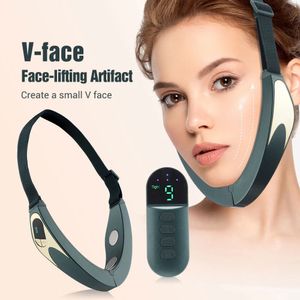 Face Lifter V-Line Up Face Lifting Belt Face Slimming Vibration Massager LED Display Beauty Instrument Beauty Health Tool 240416