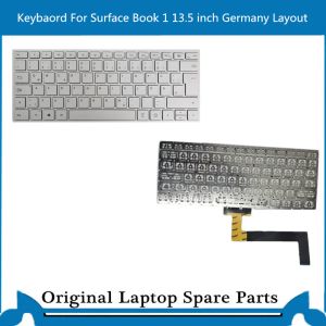 Tangentbord original för Microsoft Surface Book 1 1705 1704 1703 Keyboard de Germany UK version 13.5 tum testad väl