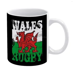 Mugs Wales Rugby Flying Dragon Flag White Mug Good Quality Print 11 Oz Coffee Cup Welsh England Drag