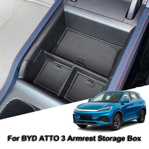 Organizador de carros Console Center ARMREST Caixa de armazenamento Bandejas Acessórios para paletes Peças para Byd Atto 3 Yuan Plus 2024