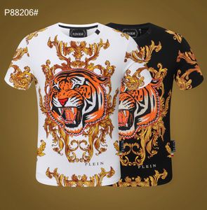 Plein urso camiseta masculina designer tshirts Round Round Skull Men t-shirts Camisetas clássicas de alta qualidade Hip Hop Streetwear