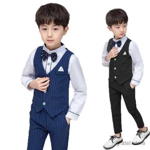 Suits Kids Boys Vest+Pants 2PCS Formal Suit Gentleman Wedding Birthday Dress School Children Graduation Tuxedo Costume Clothing Set