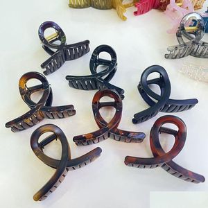 Hair Pins New Style Grab Clip Minimalist Anti Slip Teeth Rear Head Spoon Accessory Drop Delivery Products Accessories Tools Otxhb