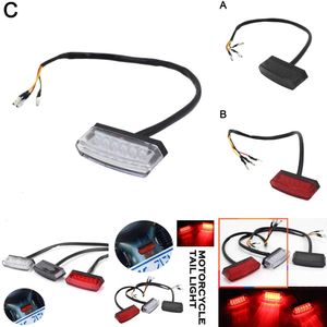 2024 Mini 6 LED -Motorrad -Rückgang 12V 3W Fahrrad Heck laufen Bremsstoppzubehör Lampe Helles Universieller X9C0