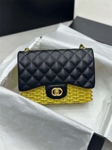 luxury designer bag Banquet Bag Channeles Mouth Bag Makeup Bag Luxury Wind Ling Grid Chain Bag Cross Shoulder Bag