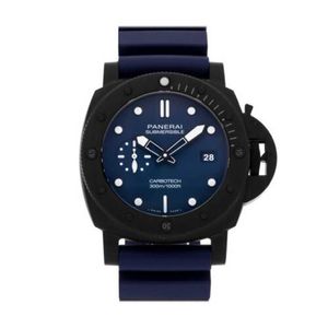 الساعات البانيري الأصيلة في مراقبة الرجال البرينا البحر غطس بحرية Quarantaquattro Blu Abisso Carbotech Mens Watch 1232 SSPL