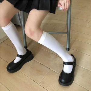 Meias sexy meias brancas pretas brancas meias de joelho altas lingerie sexy mulheres listras meias mulheres meninas moda listrada meias de joelho inferior 240416