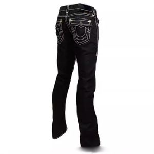 Calças de jeans de jeans masculinos calças de jeans folgadas Hip Hop Rock preto calças grandes de tamanho grande calças casuais soltas