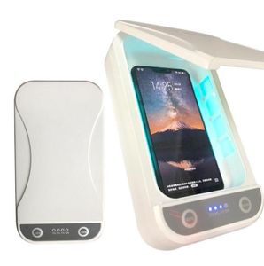 UV Light Phone Sanitizer Portable UV Cell Sterilizer With Arom Diffuser Box Desinfection Cleaner för Masks Jewellery7258658