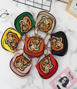 Kids designer Handbags Lovely Cute Tiger Head Mini Purse Shoulder Bags Teenager Girls Candy Messenger Bag Christmas Gifts For Baby8899974