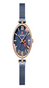 エレガントな魅力的な報酬クォーツレディースは、新鮮なまぶしい時計花と鳥のダイヤルレディースインススタイルミネラルガラス腕時計6341051
