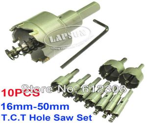 10pslot Steel Wood Carbide Tip Drill Bit TCT Metal Cutter Cutting Hole Saw Set Stainless Holesaw 20mm 25mm 30mm 40mm 50mm2839055