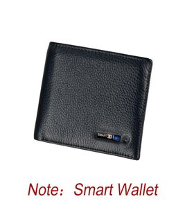 Smart Wallet Bluetooth Tracker Antilost Soft äkta läder Men plånböcker Högkvalitativ handväska Male5145691