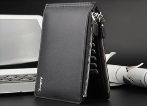 Ny telefonficka man plånböcker Mens Mens Business Style Leather Card Holder Bill Fold Purse Long Wallet LL6817884