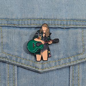 sexy problem girl guitar enamel pin childhood game movie film quotes brooch badge Cute Anime Movies Games Hard Enamel Pins