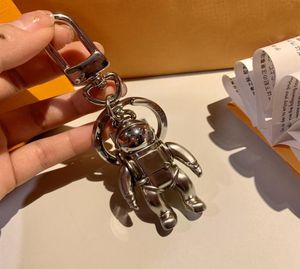 Stylischer Astronaut Keychain Designer Titanium Edelstahl Matching Famous Markenschlüsselringe mit Geschenkbox Dekoration PREATT3509853