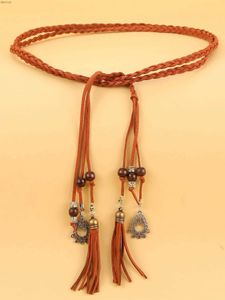 Cinturões de cintura decoração de borla de corda trançada cintill240416