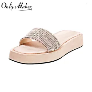 Buty swobodne OnlyMaker Kobiety płaskie sandały kroplicy kropki kropki peep palec slajdów lato lato