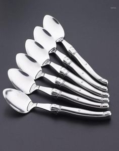 Spoons 85039039 Laguiole Dinner Spoon Stainless Steel Tablespoon Silverware Hollow Long Handle Public Large Soup Rice Cutle5918811