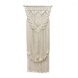 Tapissries sv-macrame boho tapestry vägg hängande handvävda heminredningar tillbehör nordisk konst tofsel lägenhet sovrum