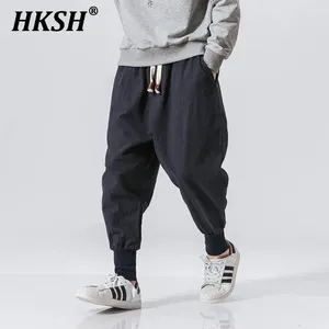 Calças masculinas HKSH Tide Spring Summer Algodão elástico grande tamanho China-Chic Retro Lápis casual Fashion Streetwear Troushers HK0160