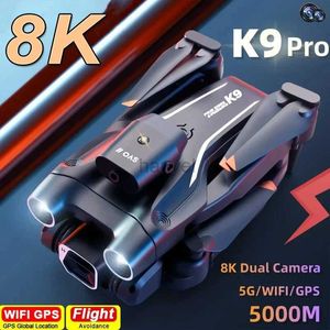 Drönare för K9 Pro Professional Aerial Photography Drone 8K Dual Camera HDR Hinder Undvikande GPS SMART Följ en nyckel Retur 240416