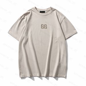 티셔츠 Essentialsshirt mens t 셔츠 두꺼운 면화 버전 여름 여성 디자이너 Tshirt 패션 탑 남자 캐주얼 레터 폴로 의류 옷 티 2024 ZX19