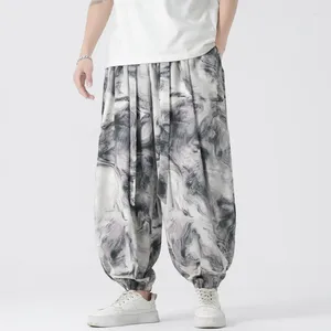 Herrenhose Streetwear Blumenharem lose übergroß