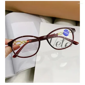 Óculos de sol 2024 transparentes da marca Reading de óculos redondos Mulheres com Flex French Concept Presbyopia