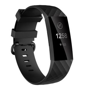 Armband für Fitbit -Ladung 3 Band Ersatz schwarzes TPU -Armband Armband für Fit Bit 3 Smart Watch Accessoires CH3P524301010