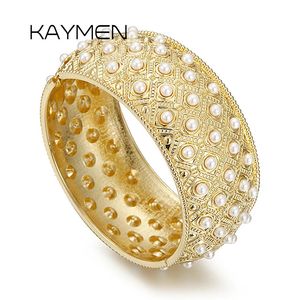 Mode pärlor armband gyllene armband för kvinnor trendiga uttalande chunky gåva flickor vänner släpp 240402