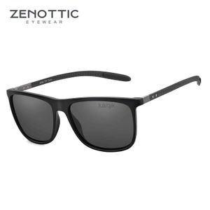 Óculos de sol Zenottic Square Polarized Sunglasses para homens Ultralight Carber Fiber Sun Glasses Driving Fishing Sports UV400 Protection 240416