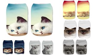 3D Animal Cat wydrukowane jesień kobiety bielizny moda krótkie skarpetki śmieszne, urocze skarpetki dla kobiet dziewczęta 2394867