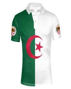 Algerien Jugend maßgeschneiderte Namensnummer Polo Shirt Islam Diy Arabische Algerie Arabische Drucktext Wort Schwarzer Flag