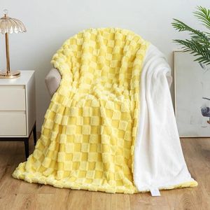 Blankets Like Fur Blanket Lunch Break Leisure Sofa Flannel Air Conditioning Jacquard Cover