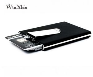 WINMAX Black Holti di qualità Black Waterproof Cash Pocket Box Alluminio Business Card Card Waretsp Wallspide5477380