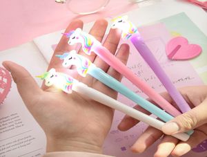 Gelpennor 05mm Night Light Rainbow Lovely Unicorn Modeling Creative Cartoon Korean Luxury Pen Student Gift Writing Supplies6088599