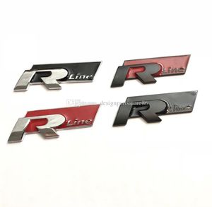 Naklejka naklejka samochodowa Auto metalowa 3D RLINE Emblem R Line Badge dla VW Golf GTI Beetle Polo CC Touareg Tiguan Passat Scirocco2552853