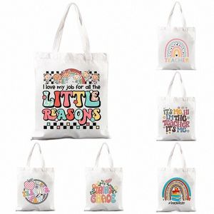 AILGARICA INCHEDERS CANVAS TOTE BAG TRENDE SOGNO SCHE TETS TORNA A SHOOL GIFTS REGALO DI BAGGI COMMERUNTI RIUSABILI PER INSEGNANTE Y6QF#